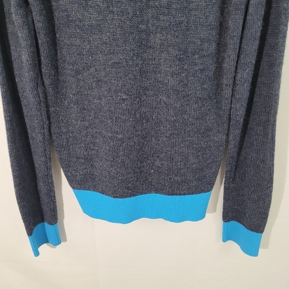 JOE Fresh Gray Pullover Sweater Mens Sz M V-neck Fall Outdoor Wool Blend Cozy - Picture 6 of 8